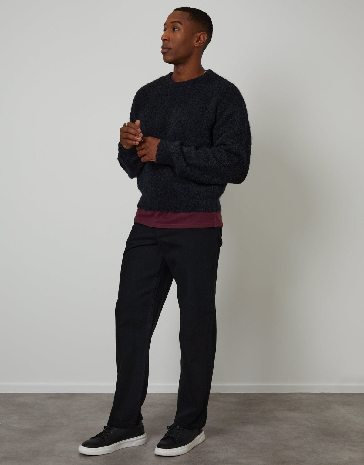 Men's Loose Fit Jeans in Black | SATRI