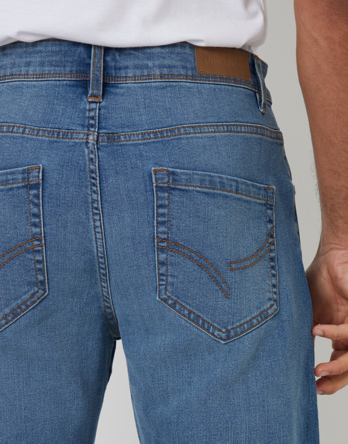 Straight Leg Jeans in Light Wash