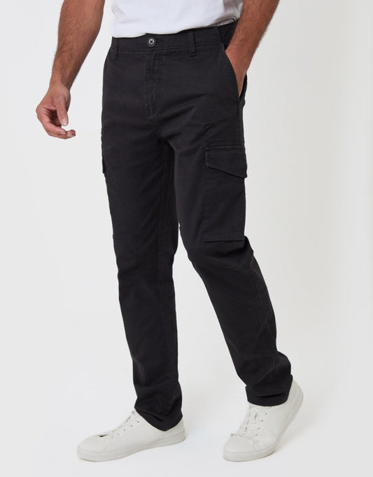 The Everyday Slim Fit Cargo Trousers in Black