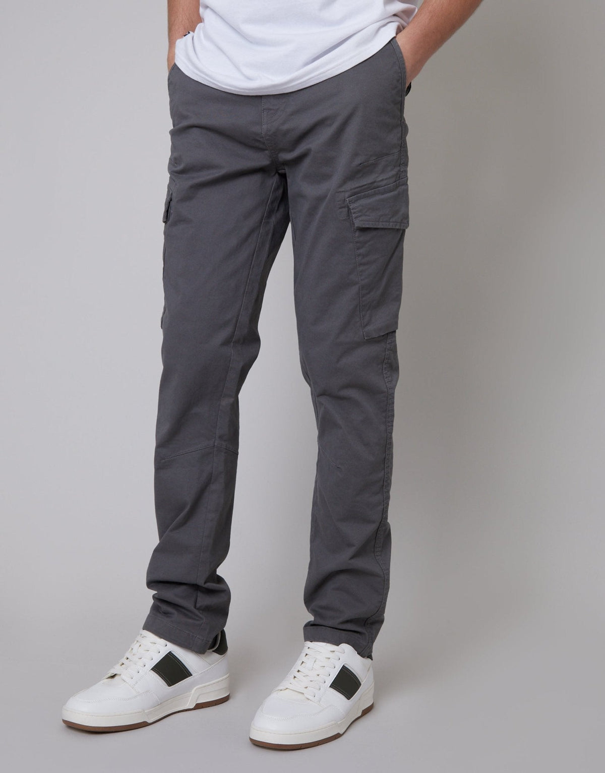 The Everyday Slim Fit Cargo Trousers in Slate Grey