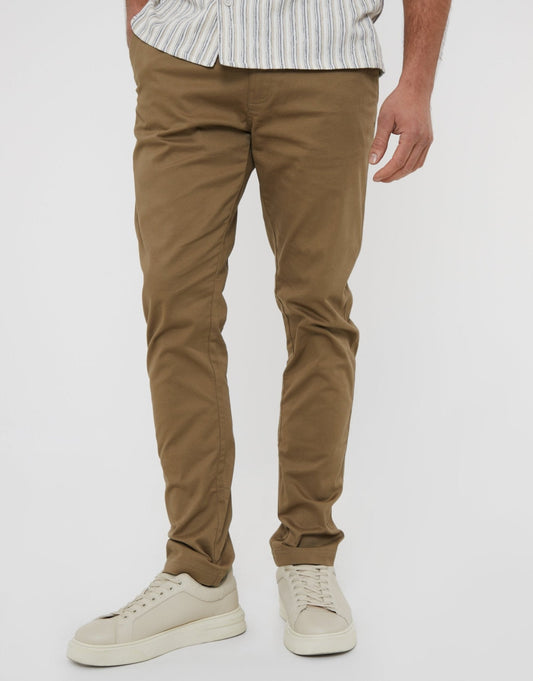 The Classic Slim Fit Chino Trousers in Stone