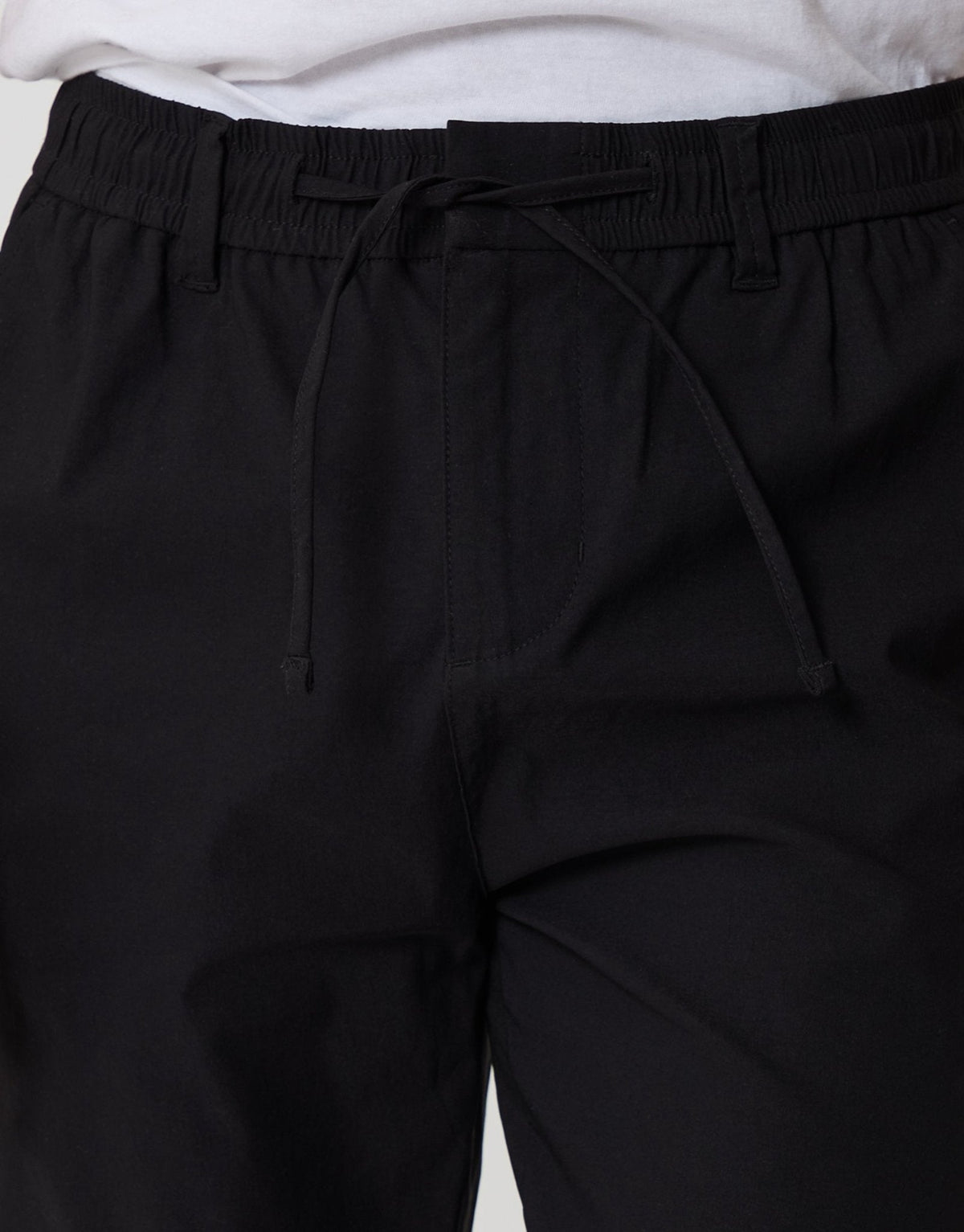 Slim Fit Technical Stretch Trousers in Black
