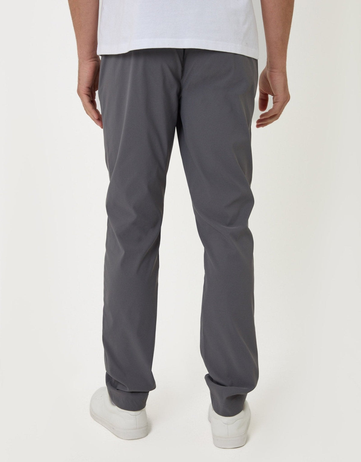 Slim Fit Technical Stretch Trousers in Charcoal