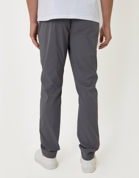 Slim Fit Technical Stretch Trousers in Charcoal