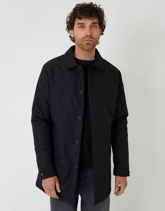Men's Collared Coat in Black | SATRI