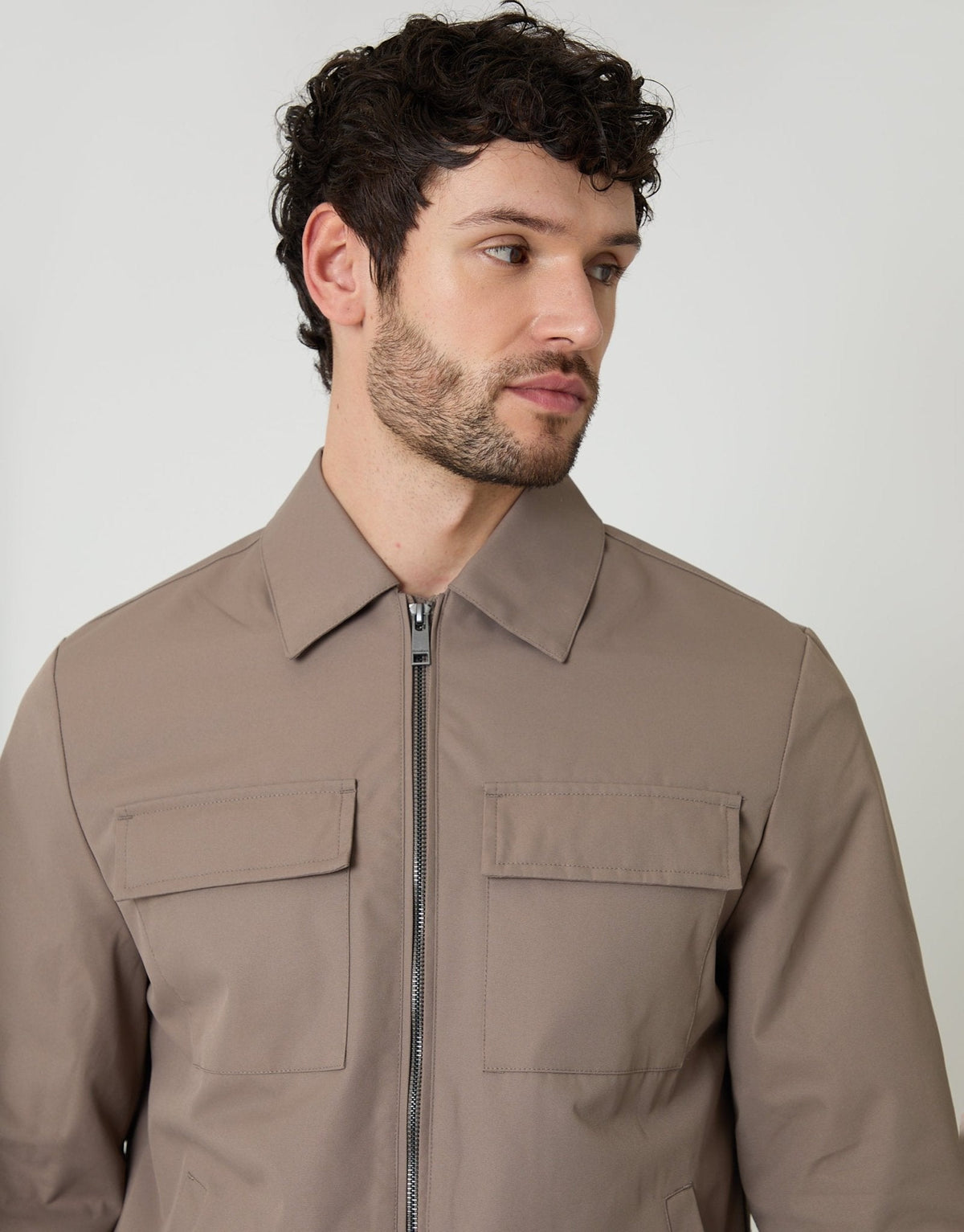 The Perfect In-Between Showerproof Jacket in Taupe