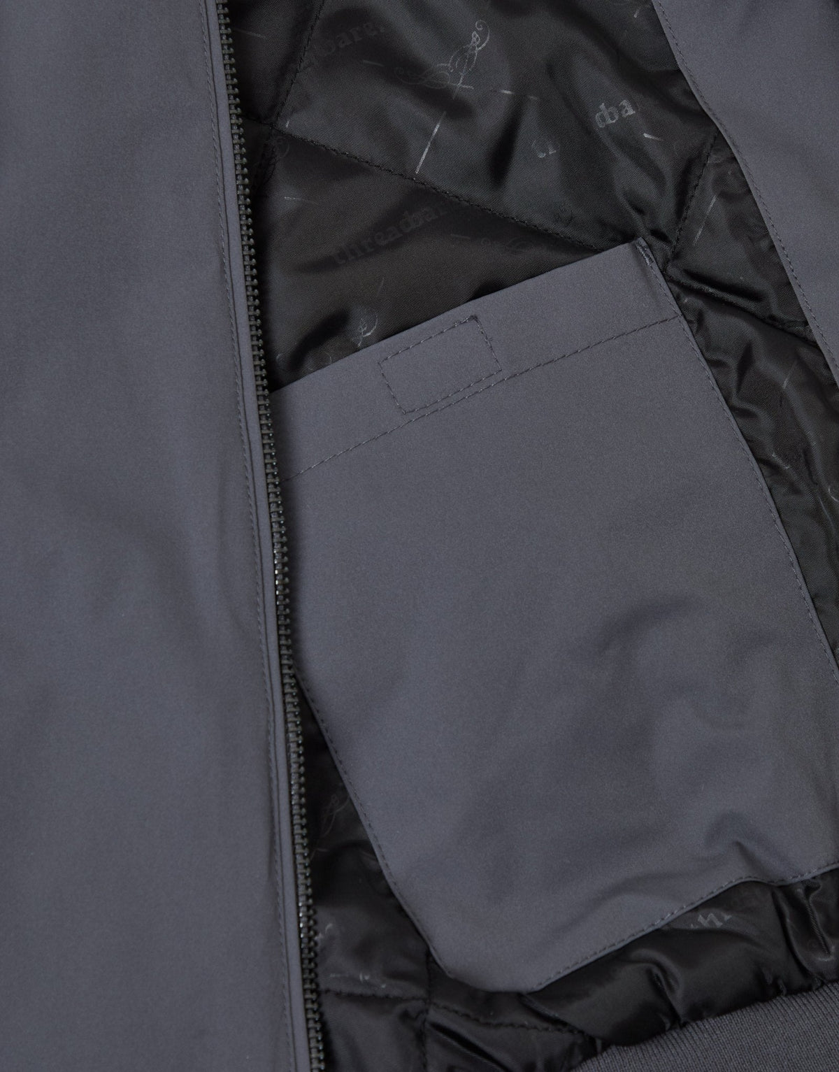 Showerproof Padded Bomber Jacket in Slate Grey