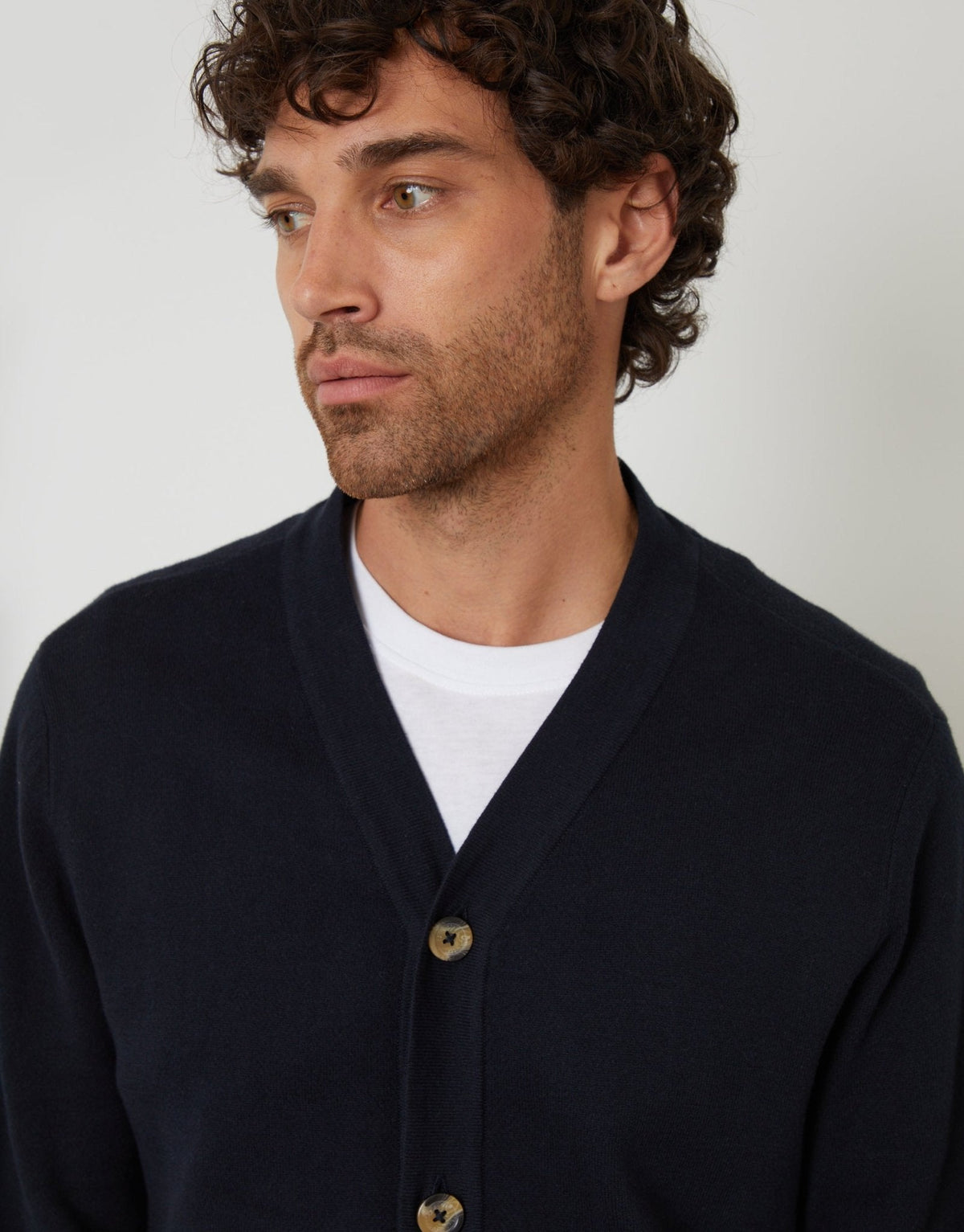 Knitted Cardigan in Navy