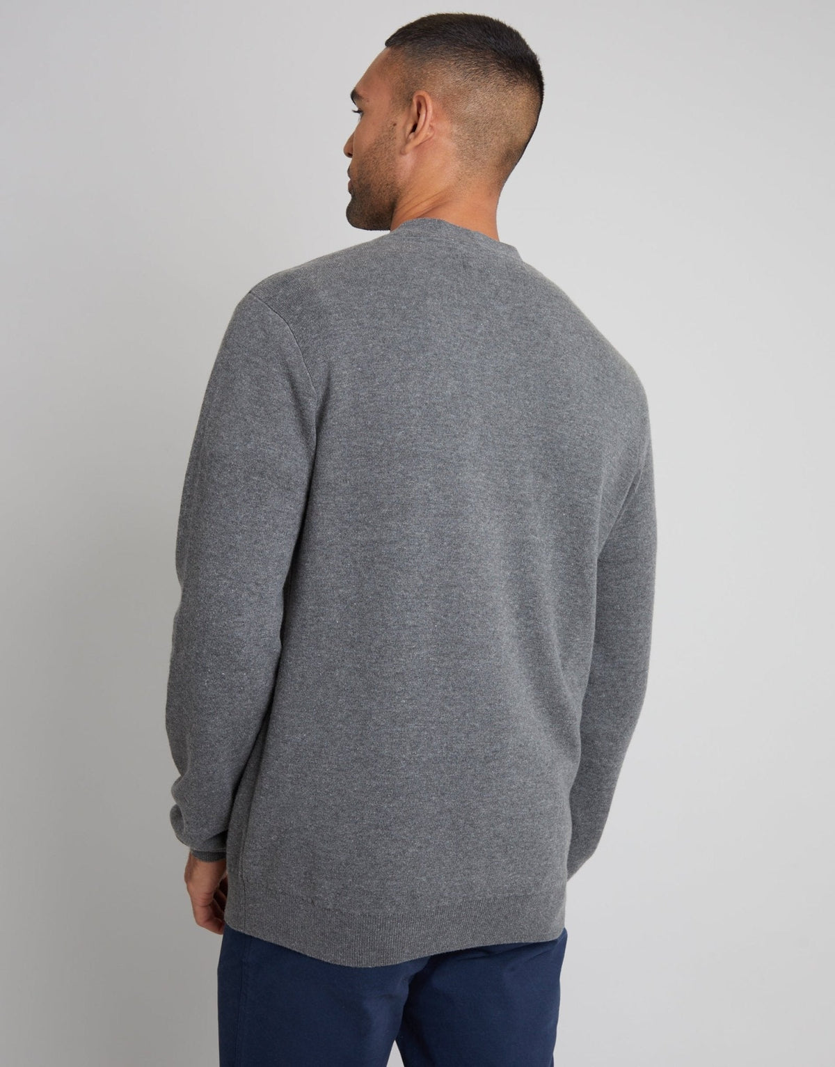 Knitted Cardigan in Charcoal Grey Marl