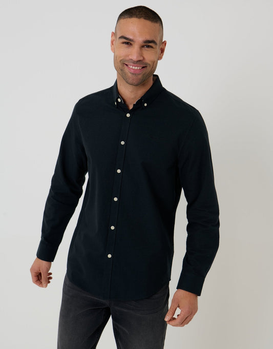Men's The Classic Cotton Oxford Shirt in Black | SATRI