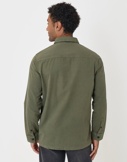 Cotton Patch Pocket Shacket in Olive Green