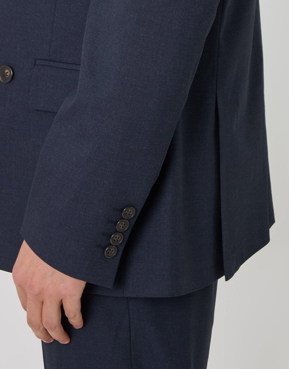 Tailored Fit Double Breasted Blazer in Navy