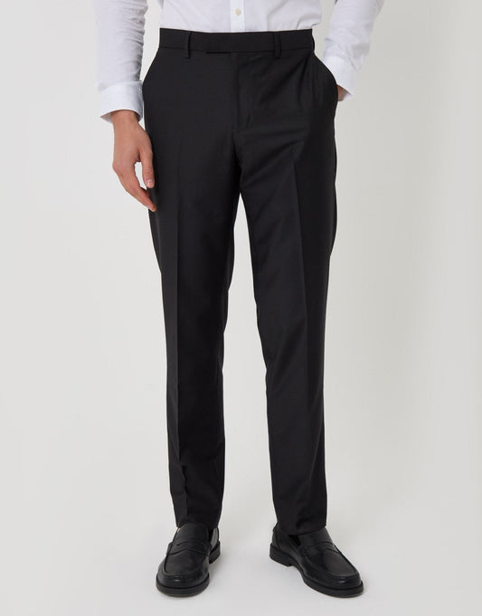 Men's Slim Fit Suit Trousers in Black | SATRI