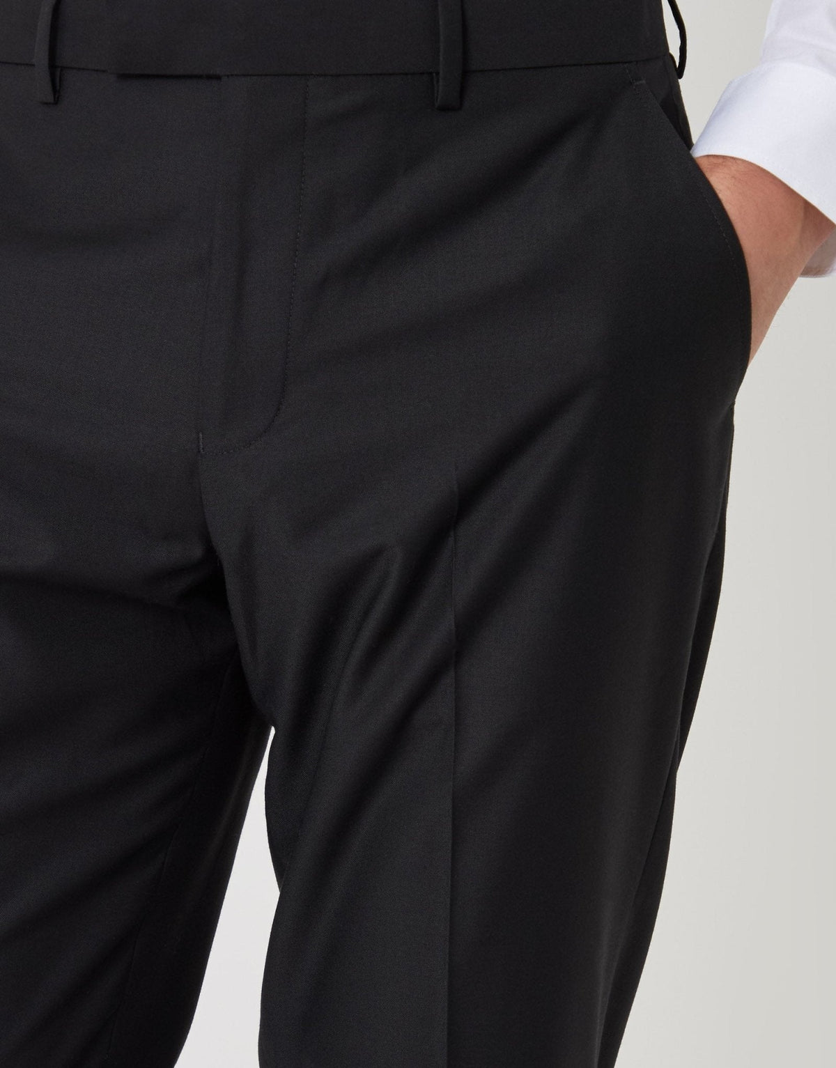 Slim Fit Suit Trousers in Black