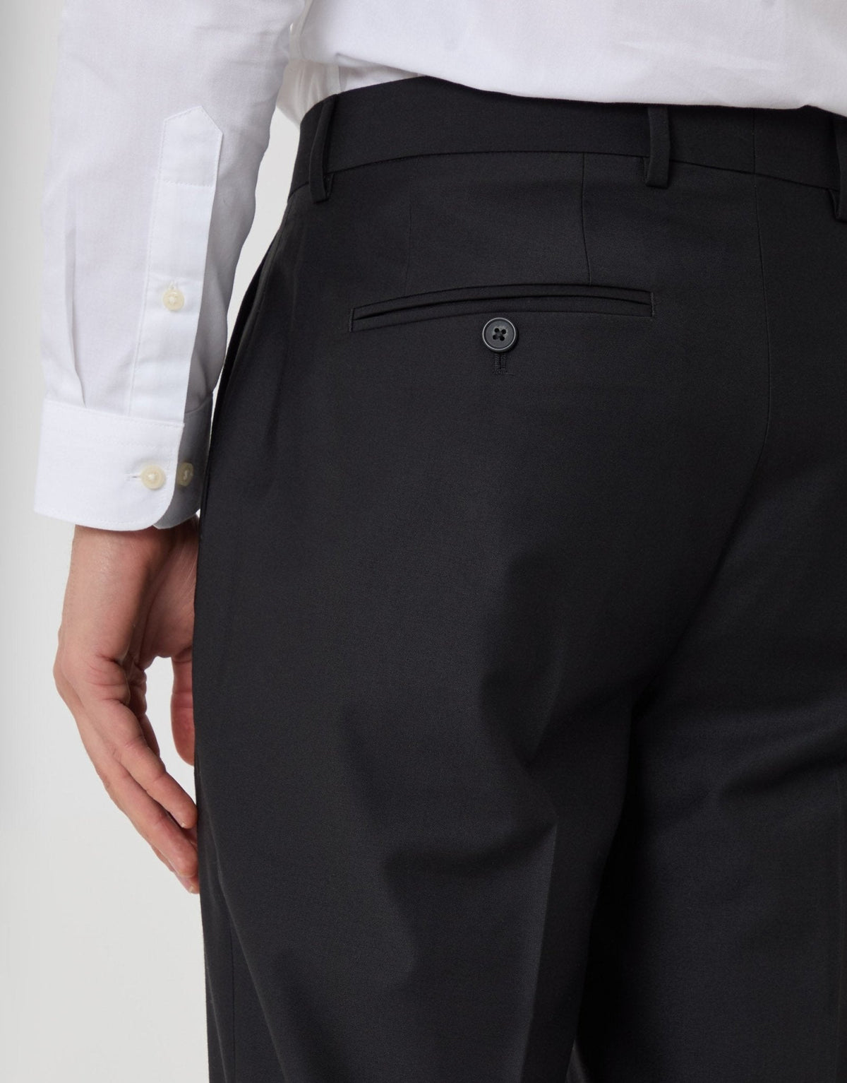 Slim Fit Suit Trousers in Black