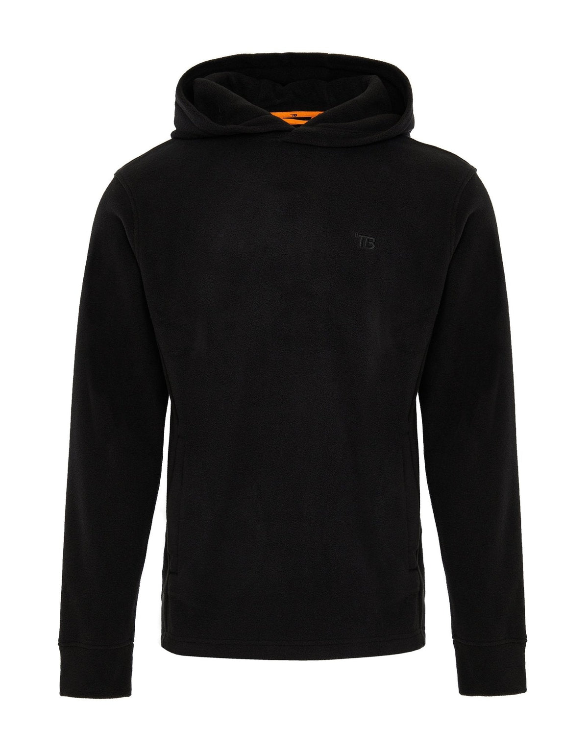 Microfleece Overhead Hoodie in Black