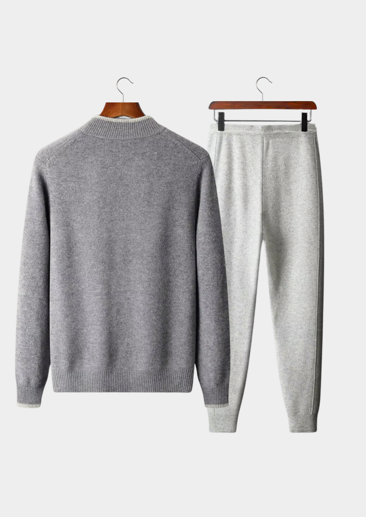 Merino Wool Zip Cardigan & Cuffed Joggers Set by SATRI & CO. – view 2