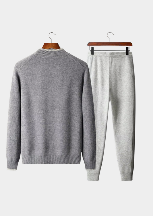 Merino Wool Zip Cardigan & Cuffed Joggers Set by SATRI & CO. – view 2