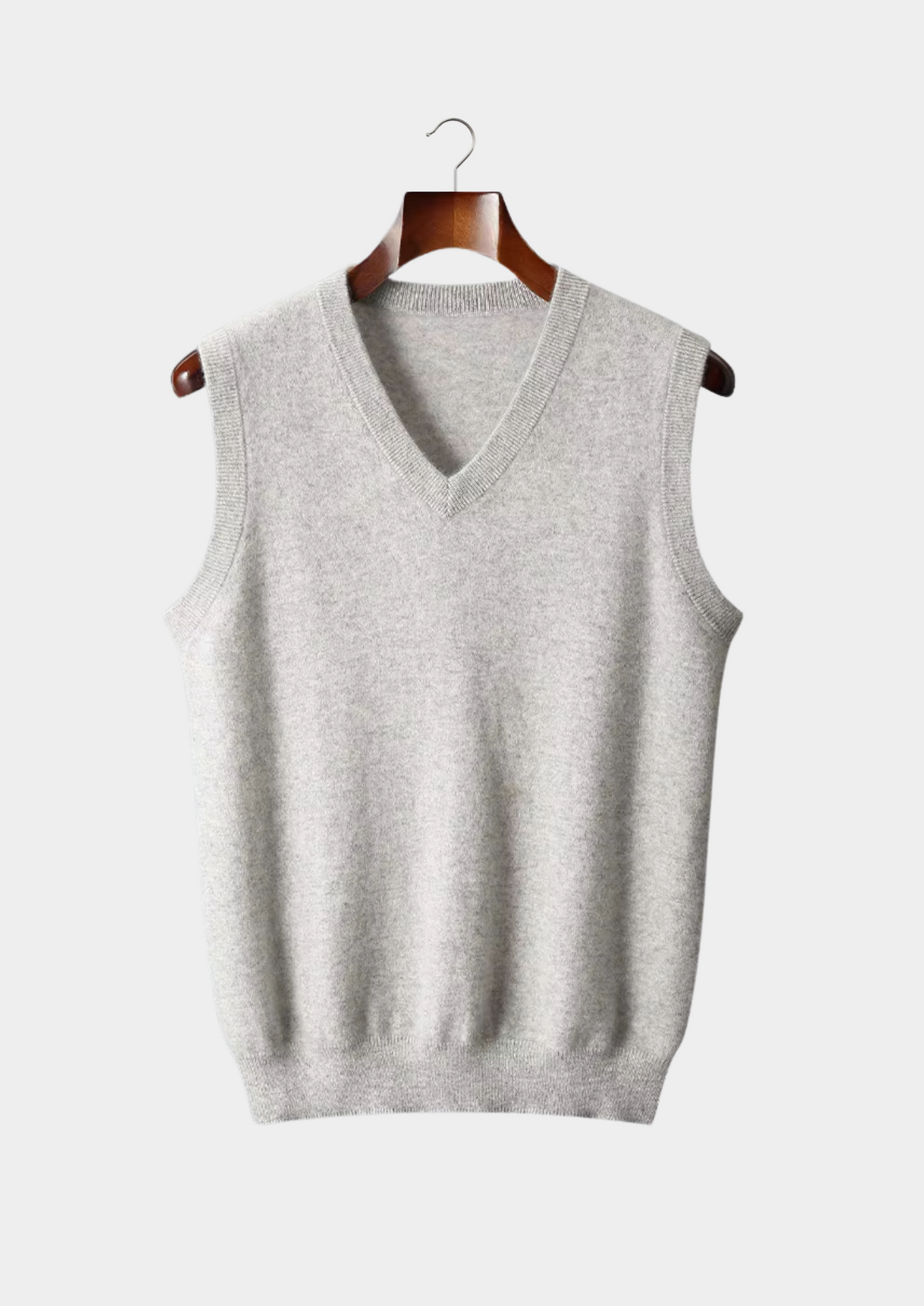 Pure Extra-Fine Merino Wool V-Neck Vest by SATRI & CO. – product view 1