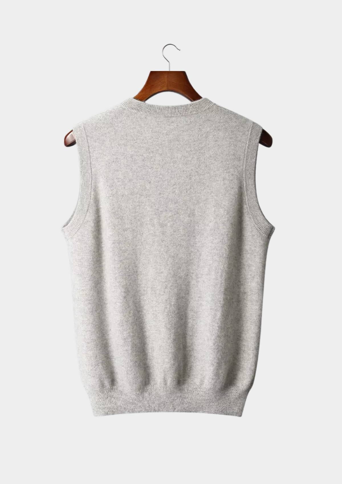 Pure Extra-Fine Merino Wool V-Neck Vest by SATRI & CO. – product view 2