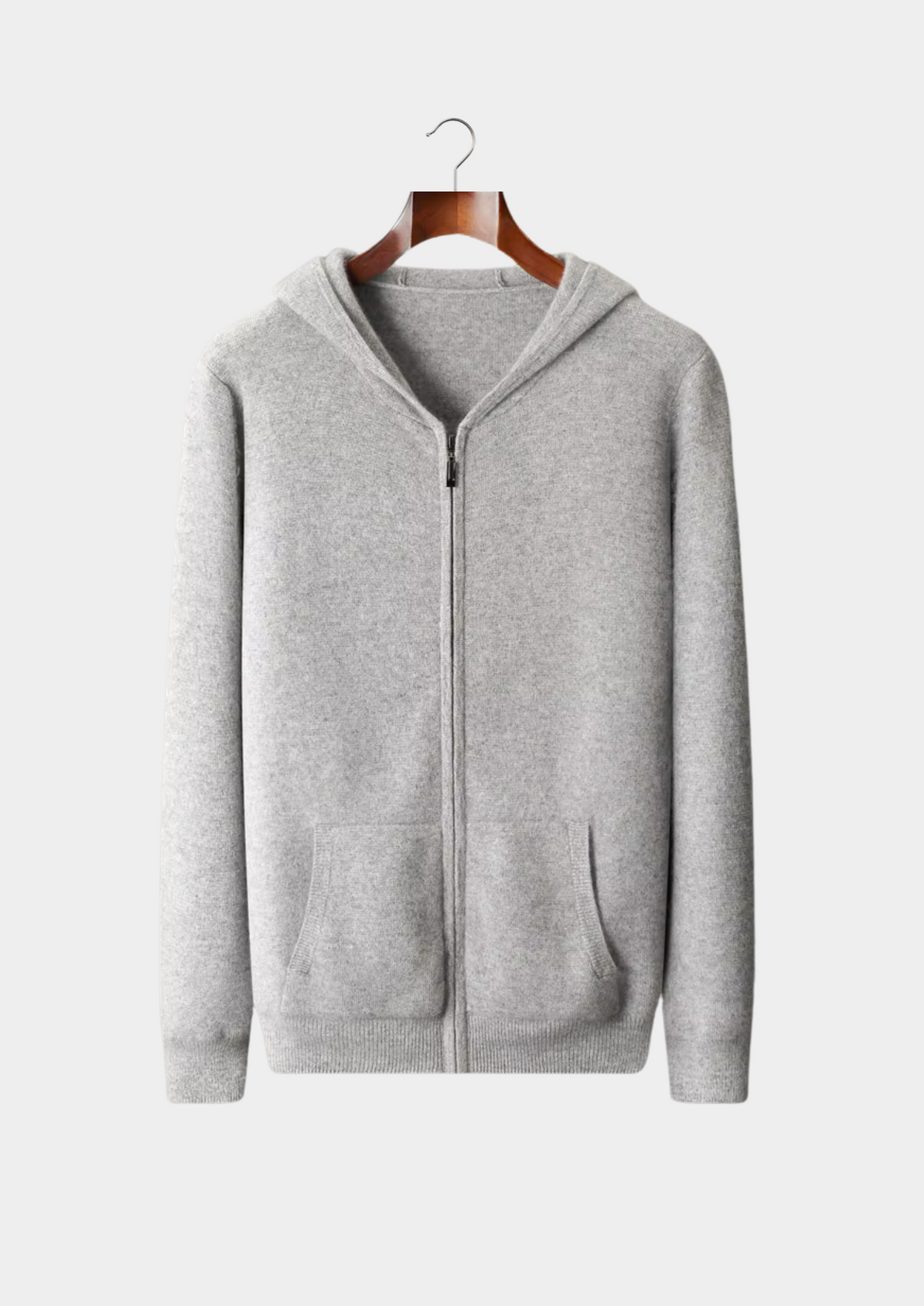 Pure Extra-Fine Merino Wool Zipper Hoodie by SATRI & CO. – product view 1