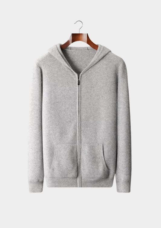 Pure Extra-Fine Merino Wool Zipper Hoodie by SATRI & CO. – product view 1
