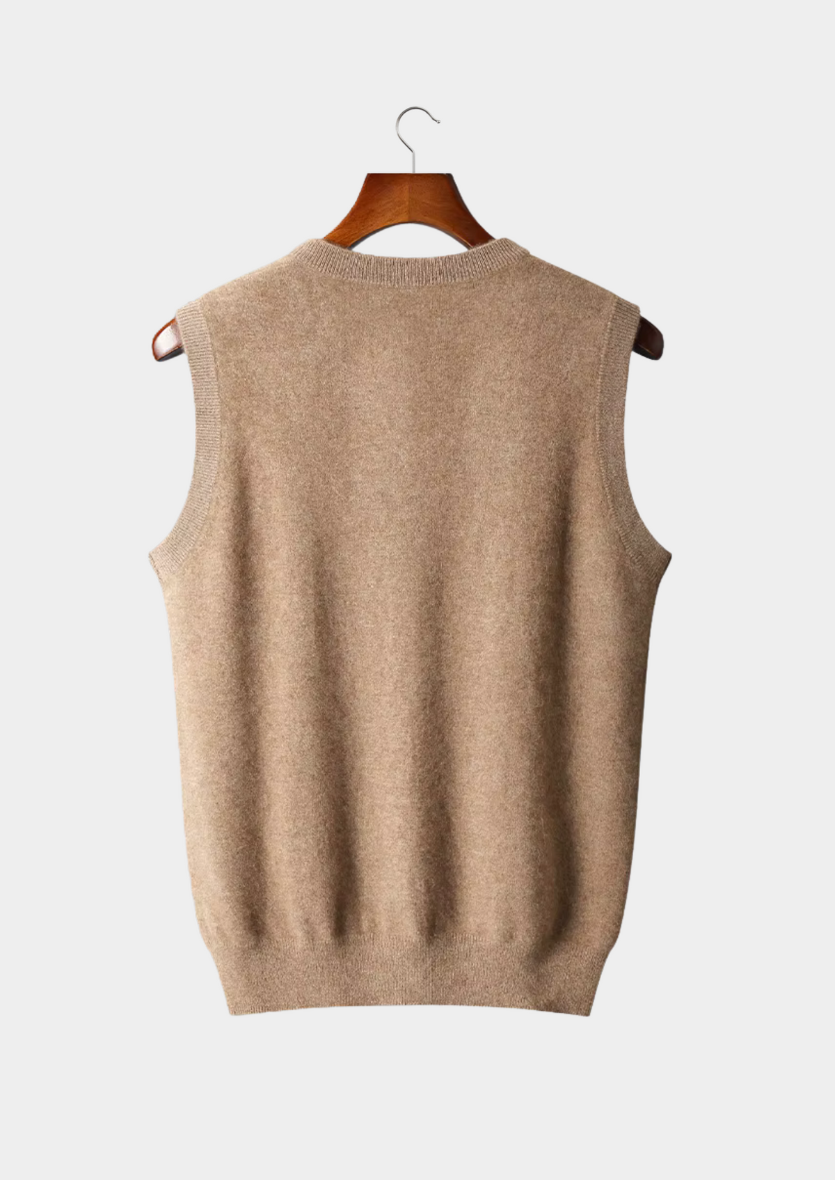 Pure Extra-Fine Merino Wool V-Neck Vest by SATRI & CO. – product view 5