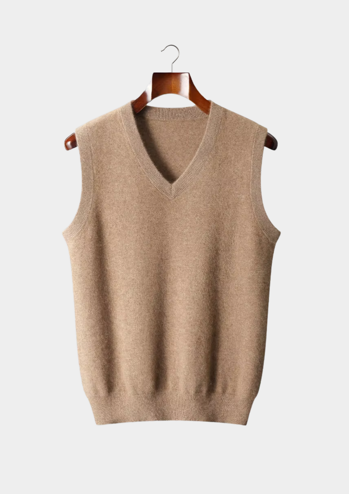 Pure Extra-Fine Merino Wool V-Neck Vest by SATRI & CO. – product view 4
