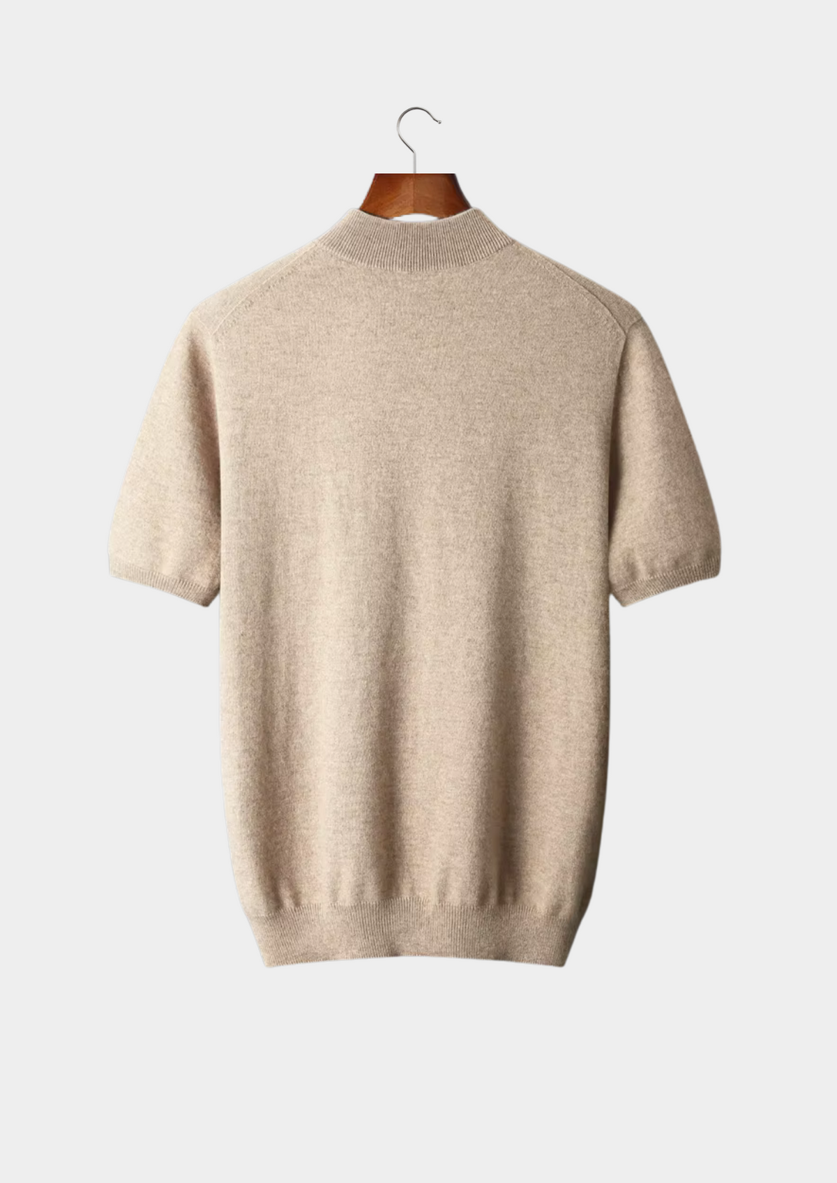 Premium Cashmere Mock Neck T-Shirt by SATRI & CO. – product view 16