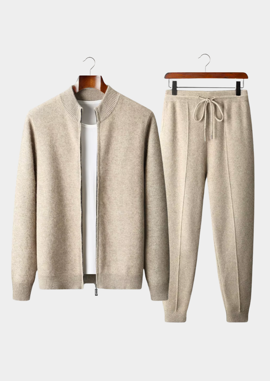 Pure Extra-Fine Merino Wool Sand Luzzo Set by SATRI & CO. – product view 1